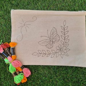 esyuche6 KIT Estuche para Bordar Mariposa